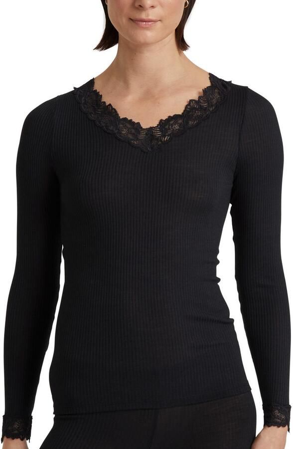 CALIDA Shirt met lange mouwen Silky Wool Joy Kant ademend V-hals merino-wol-aandeel zijde - Foto 7