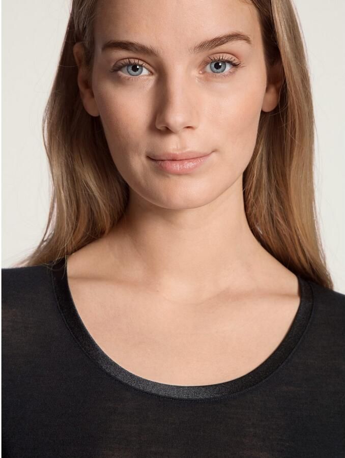 CALIDA Shirt met lange mouwen True Confidence Ronde hals fijnrib ade d golfzoom - Foto 5