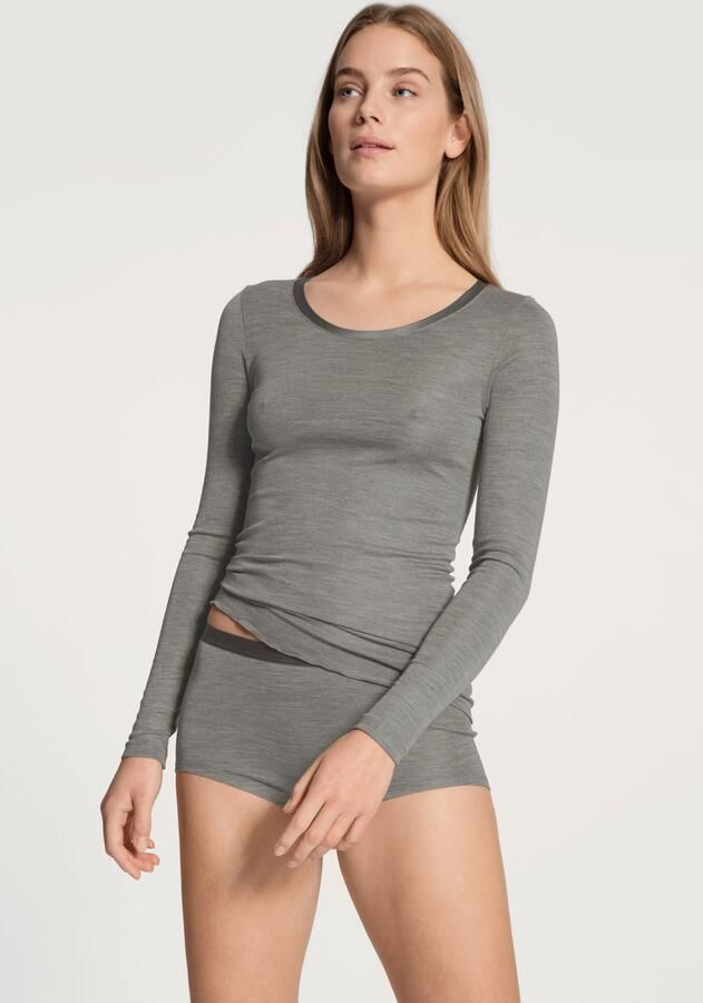 CALIDA Shirt met lange mouwen True Confidence Ronde hals fijnrib ade d golfzoom - Foto 8