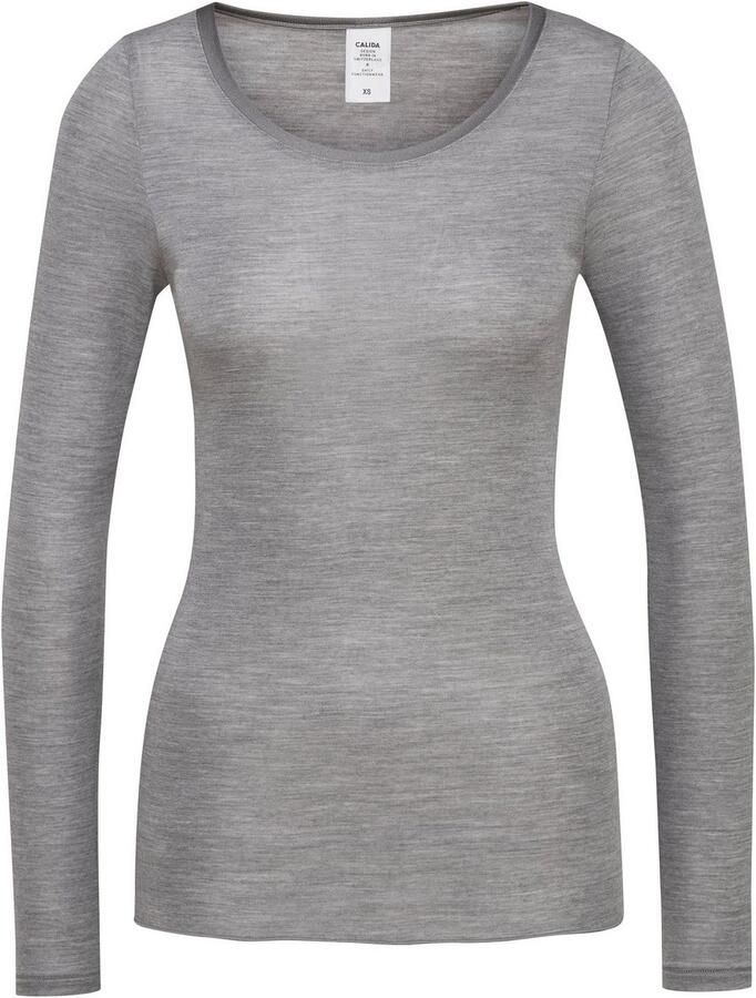 CALIDA Shirt met lange mouwen True Confidence Ronde hals fijnrib ade d golfzoom - Foto 3