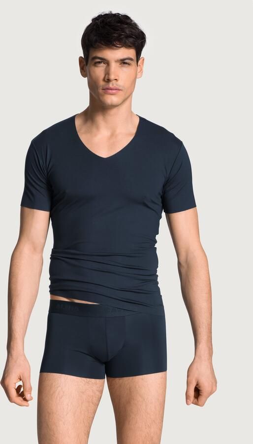 CALIDA Shirt met V-hals Clean line V-hals elastisch interlock-kwaliteit korte mouw sneldrogend - Foto 6