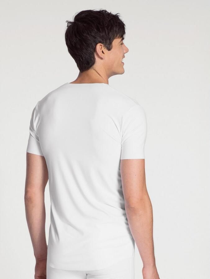 CALIDA Shirt met V-hals Clean line V-hals elastisch interlock-kwaliteit korte mouw sneldrogend - Foto 4