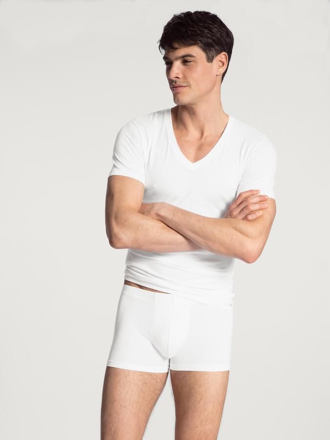 CALIDA Shirt met V-hals Evolution met diepe v-hals interlock-kwaliteit korte mouw elastisch - Foto 6