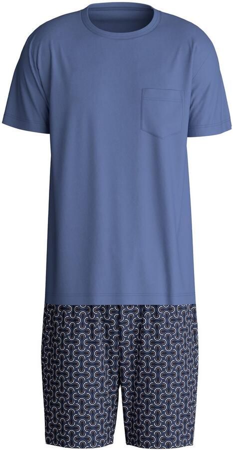 CALIDA Shortama Relax Imprint 3 korte mouw ronde hals borstzak (2-delig) - Foto 7