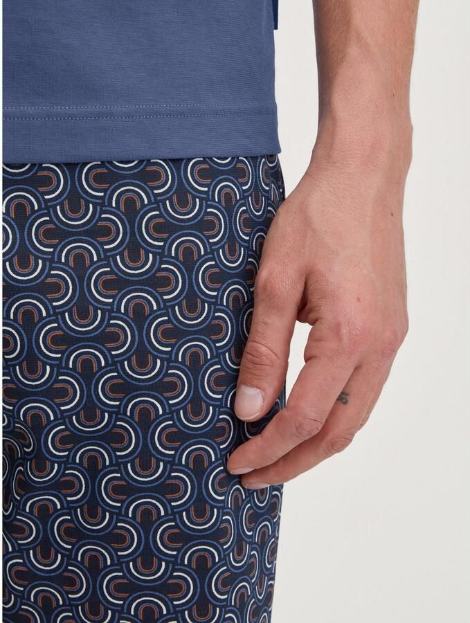 CALIDA Shortama Relax Imprint 3 korte mouw ronde hals borstzak (2-delig) - Foto 2