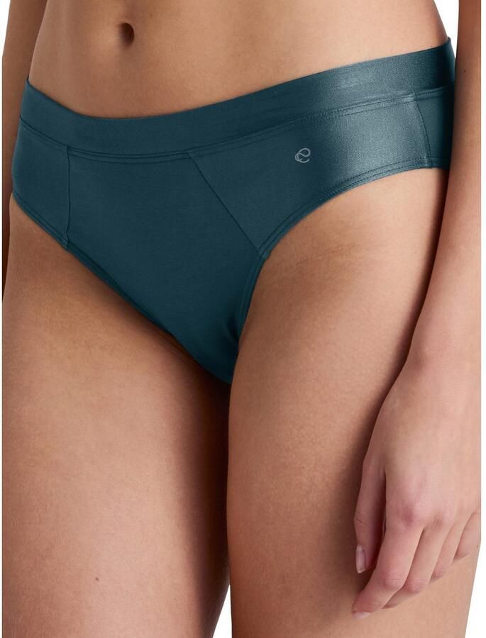 CALIDA Slip CATE glinsterende satijnen inzet vrouwelijke look single jersey elastisch - Foto 3