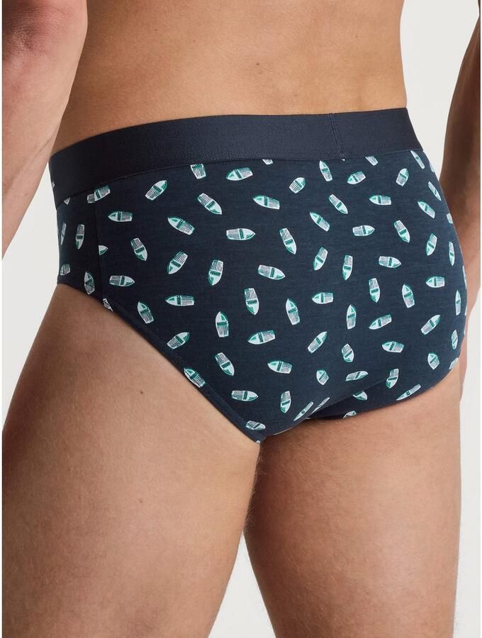 CALIDA Slip Cotton Code Design zachte elastische band zonder ingreep gemusterd - Foto 3