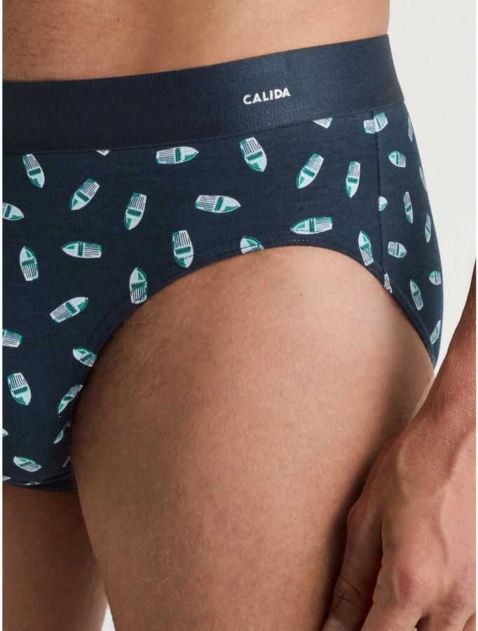 CALIDA Slip Cotton Code Design zachte elastische band zonder ingreep gemusterd - Foto 2