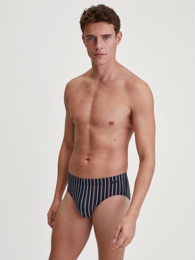 CALIDA Slip Grafic Cotton gestreept zonder opening beklede band single jersey elastisch - Foto 5