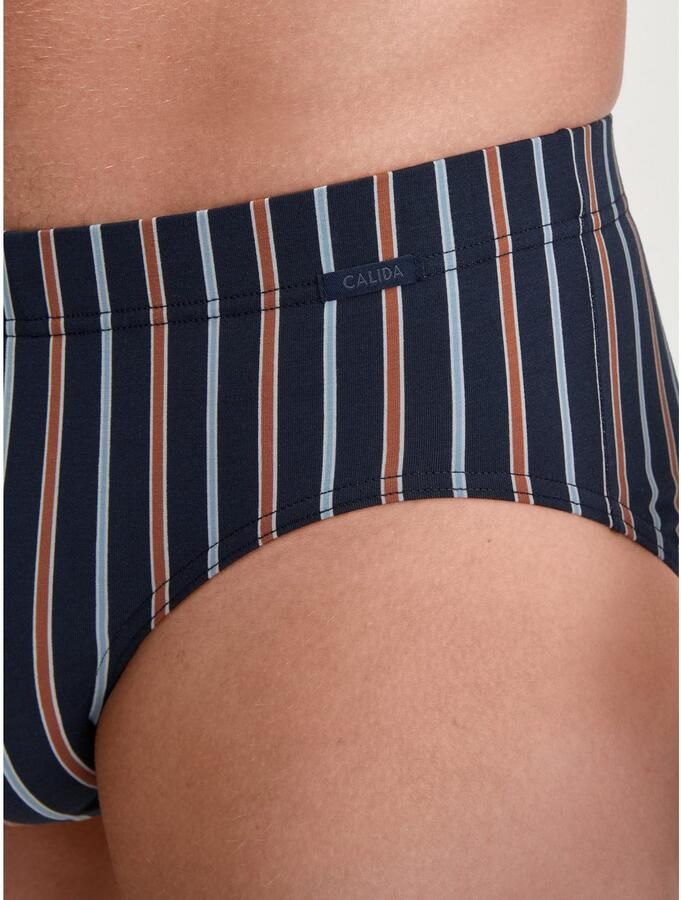 CALIDA Slip Grafic Cotton gestreept zonder opening beklede band single jersey elastisch - Foto 2