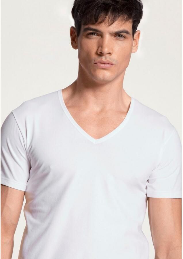 CALIDA T-shirt Cotton Code V-hals vormvaste single jersey elastisch korte mouw - Foto 5