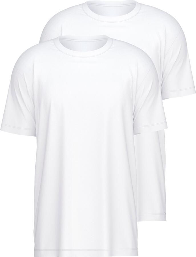 CALIDA T-shirt Natural Benefit Modern Fit single jersey korte mouw ronde halslijn (Set van 2) - Foto 6