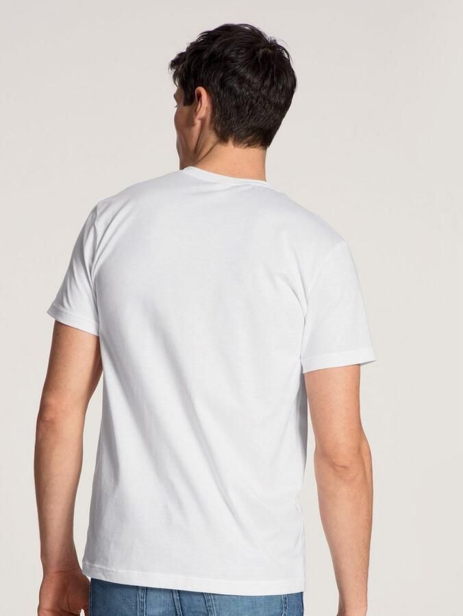CALIDA T-shirt Natural Benefit Modern Fit single jersey korte mouw ronde halslijn (Set van 2) - Foto 3