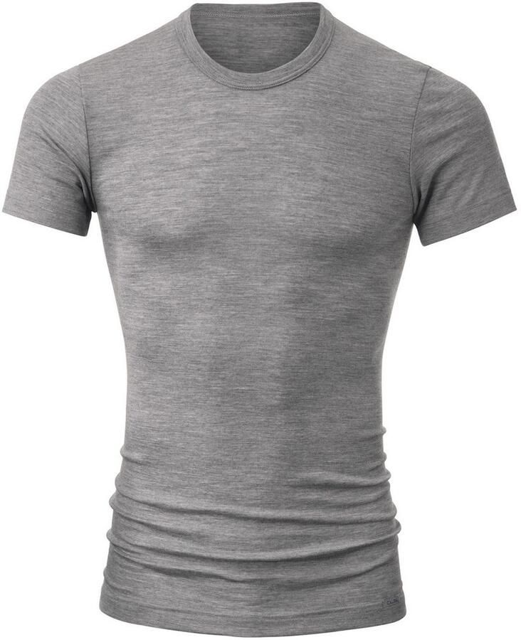 CALIDA T-shirt Wool & Silk unieke gemêleerde look verwarmend ademend zacht