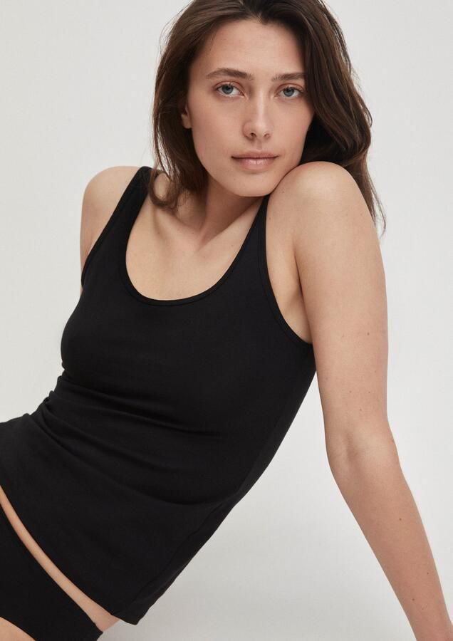 CALIDA Tanktop Essential Cotton Katoenmix single jersey elastisch ronde hals - Foto 4