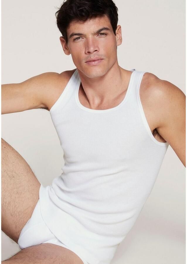 CALIDA Tanktop Natural Benefit Ronde hals fijnrib ade d Pure Cotton (Set van 2) - Foto 5