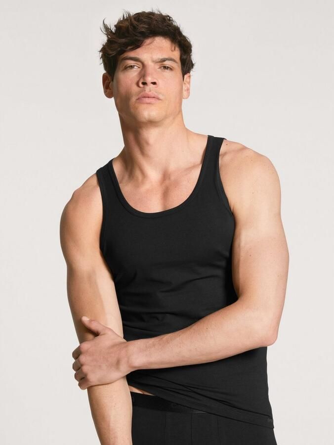 CALIDA Tanktop Natural Benefit Ronde hals zacht katoenmix Single Jersey kwaliteit (Set van 2) - Foto 3