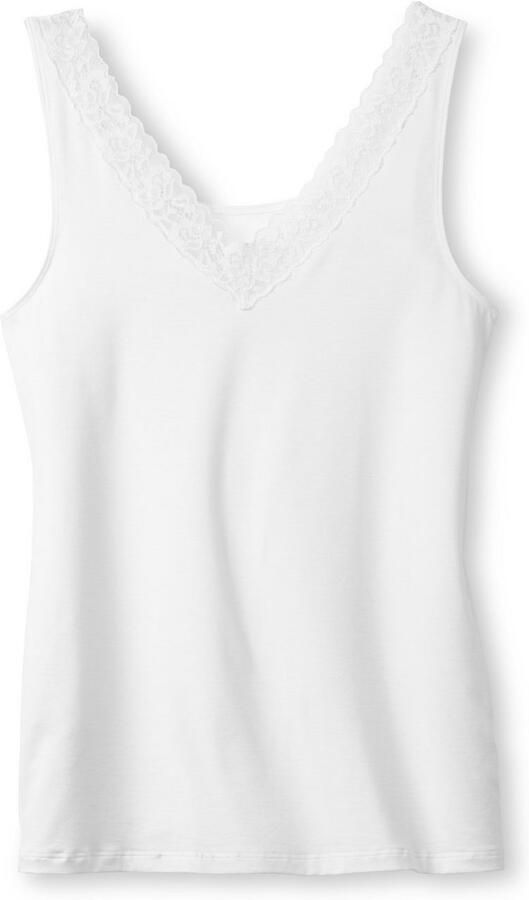 CALIDA Tanktop Natural Comfort Lace elastisch v-hals zacht kant brede bandjes - Foto 8