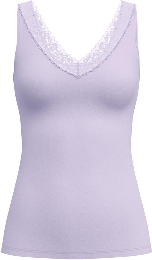 CALIDA Tanktop Natural Comfort Lace elastisch v-hals zacht kant brede bandjes - Foto 9