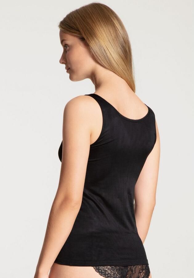 CALIDA Tanktop Sensual Secrets V-hals zachte single-jersey kwaliteit elastisch kant - Foto 4