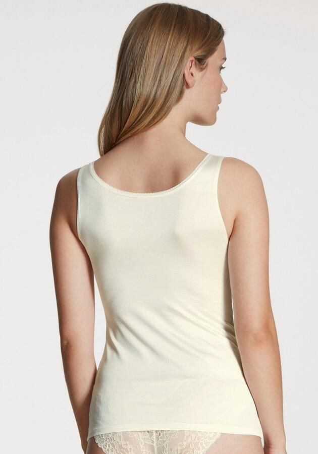 CALIDA Tanktop Sensual Secrets V-hals zachte single-jersey kwaliteit elastisch kant - Foto 4