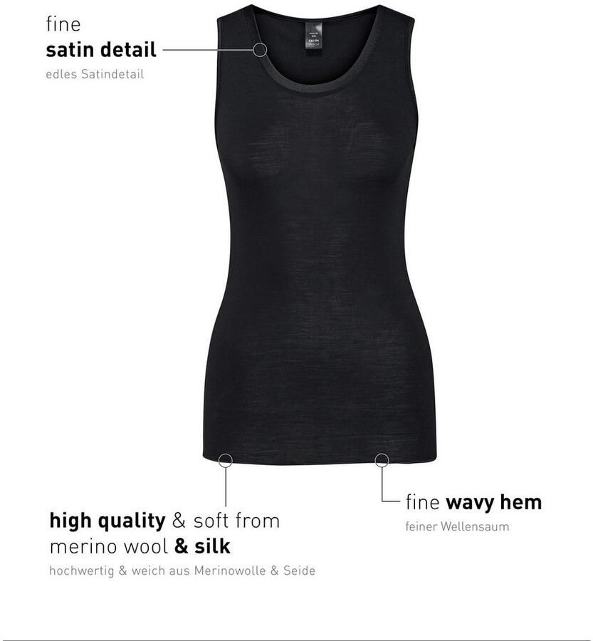 CALIDA Tanktop True Confidence Ronde hals ade d verwar d elastisch fijnrib-kwaliteit