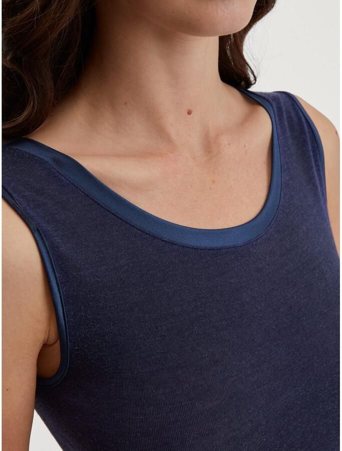 CALIDA Tanktop True Confidence Ronde hals ade d verwar d elastisch fijnrib-kwaliteit