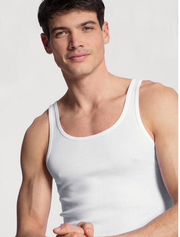 CALIDA Tanktop Twisted Cotton Pure Cotton fijne ribkwaliteit ronde hals - Foto 2