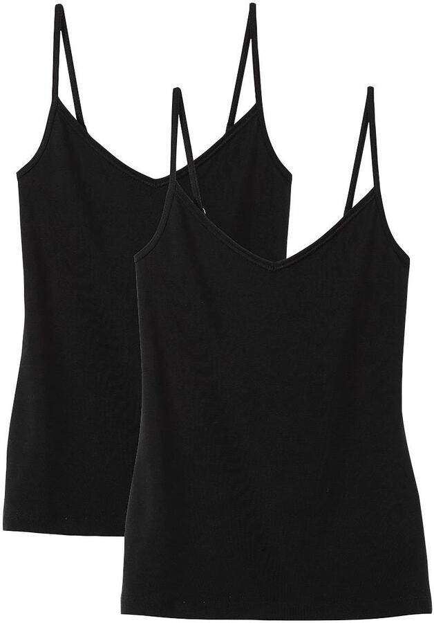 CALIDA Top met spaghettibandjes Benefit Wo V-hals single jersey kwaliteit elastisch comfortabel basic (Set van 2) - Foto 9