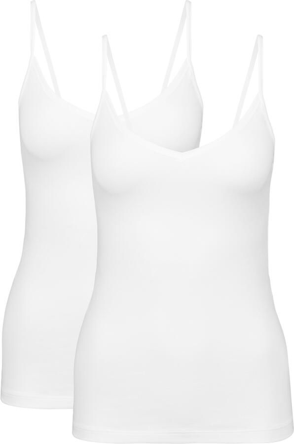 CALIDA Top met spaghettibandjes Benefit Wo V-hals single jersey kwaliteit elastisch comfortabel basic (Set van 2) - Foto 9