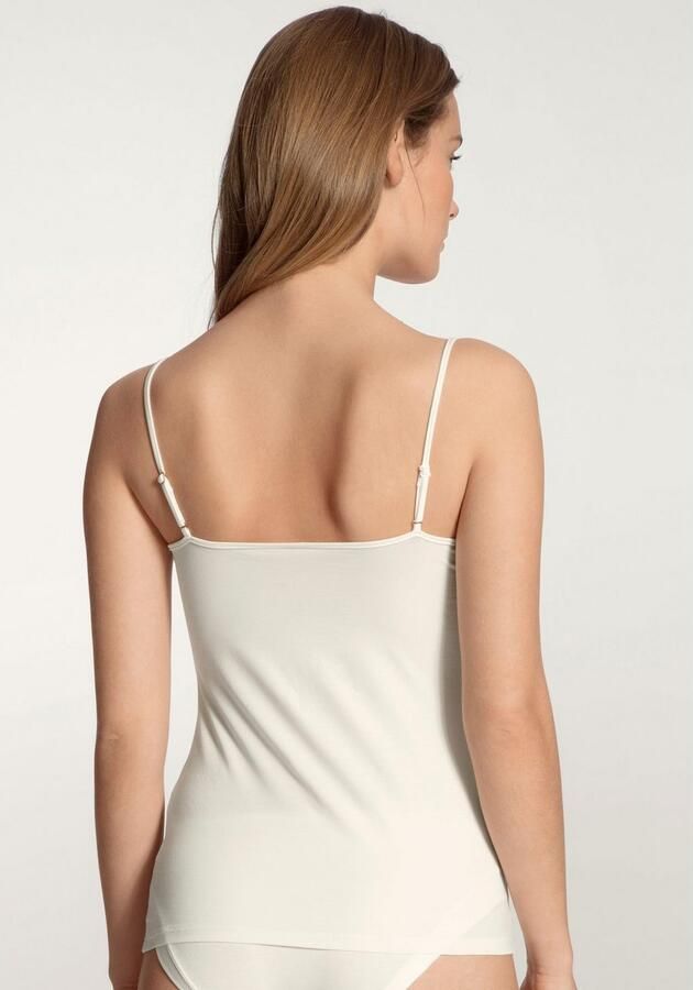 CALIDA Top met spaghettibandjes CATE Satijnen inzetstuk Single Jersey kwaliteit elastisch zacht vrouwelijk - Foto 8