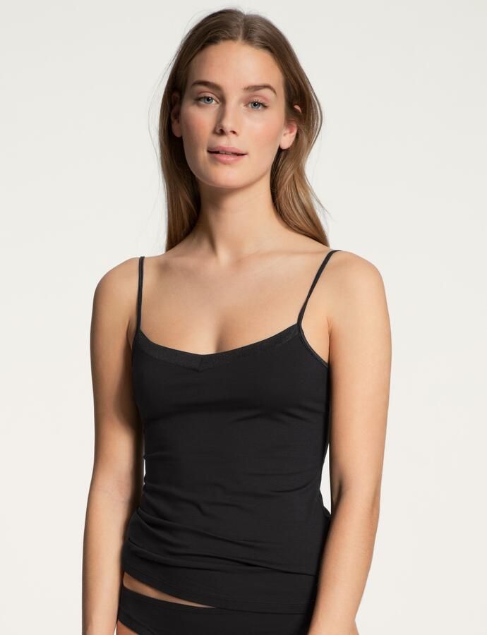 CALIDA Top met spaghettibandjes CATE Satijnen inzetstuk Single Jersey kwaliteit elastisch zacht vrouwelijk - Foto 11