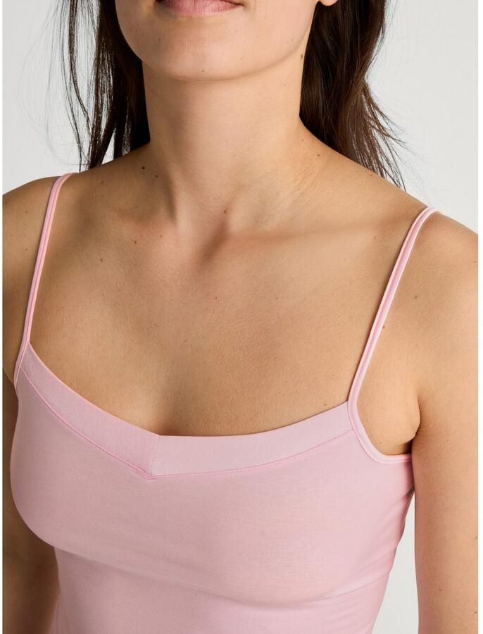 CALIDA Top met spaghettibandjes CATE Satijnen inzetstuk Single Jersey kwaliteit elastisch zacht vrouwelijk - Foto 5