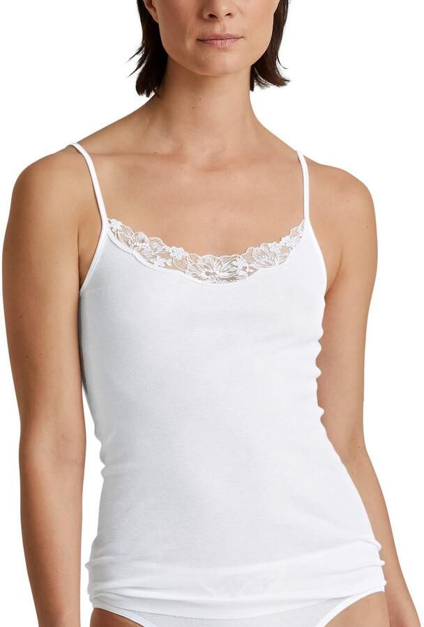 CALIDA Top met spaghettibandjes Cotton Desire Kanten-inzetstuk ademend fijnrib Pure Cotton zacht - Foto 8