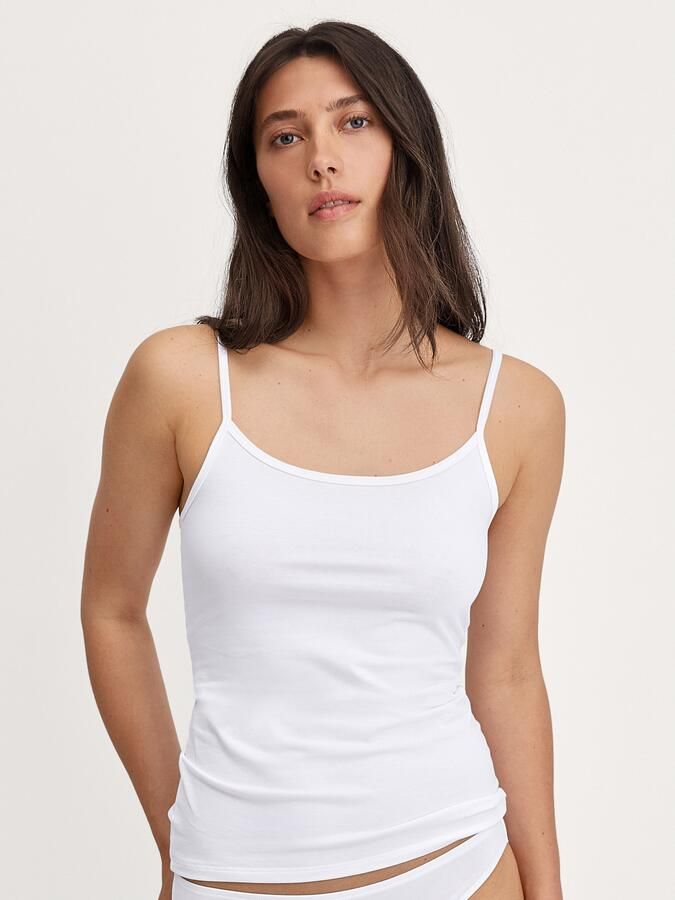 CALIDA Top met spaghettibandjes Essential Cotton diepe uitsnijding single jersey kwaliteit smalle bandjes zacht - Foto 9