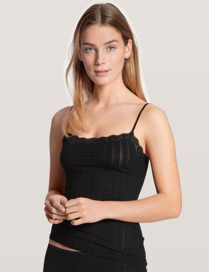 CALIDA Top met spaghettibandjes Etude Toujours Krijtstreep-optiek kant elastisch zacht single jersey kwaliteit (1 stuk) - Foto 7