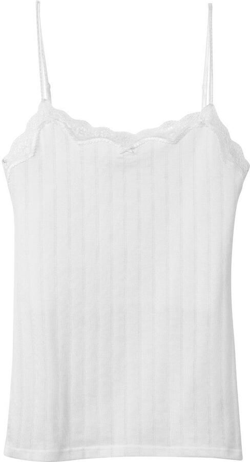 CALIDA Top met spaghettibandjes Etude Toujours Krijtstreep-optiek kant elastisch zacht single jersey kwaliteit (1 stuk) - Foto 8