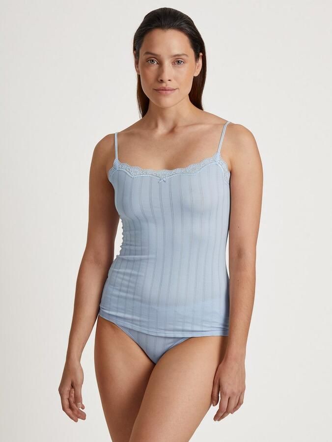 CALIDA Top met spaghettibandjes Etude Toujours Krijtstreep-optiek kant elastisch zacht single jersey kwaliteit (1 stuk) - Foto 8