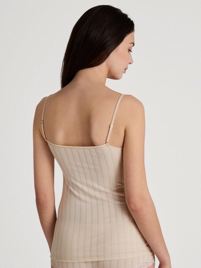 CALIDA Top met spaghettibandjes Etude Toujours Krijtstreep-optiek kant elastisch zacht single jersey kwaliteit (1 stuk) - Foto 7