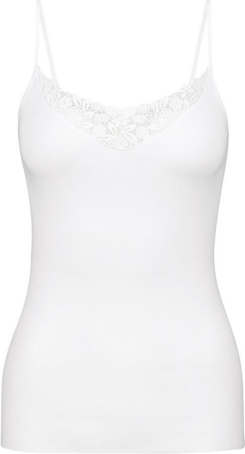 CALIDA Top met spaghettibandjes Feminin Sense met kantinzet pure cotton diepe halslijn single jersey - Foto 6