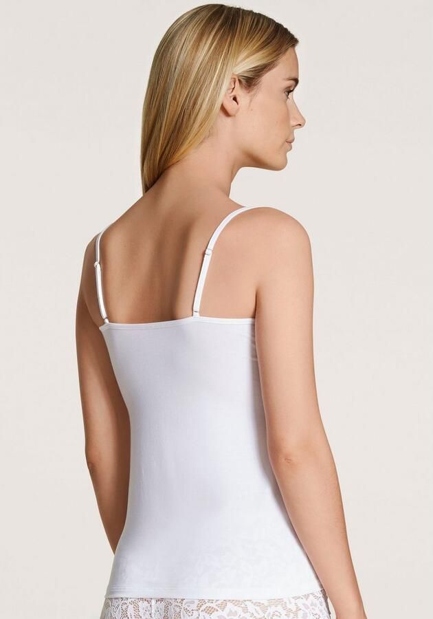 CALIDA Top met spaghettibandjes Natural Comfort Lace zacht kant elastisch single jersey kwaliteit katoenmix - Foto 8