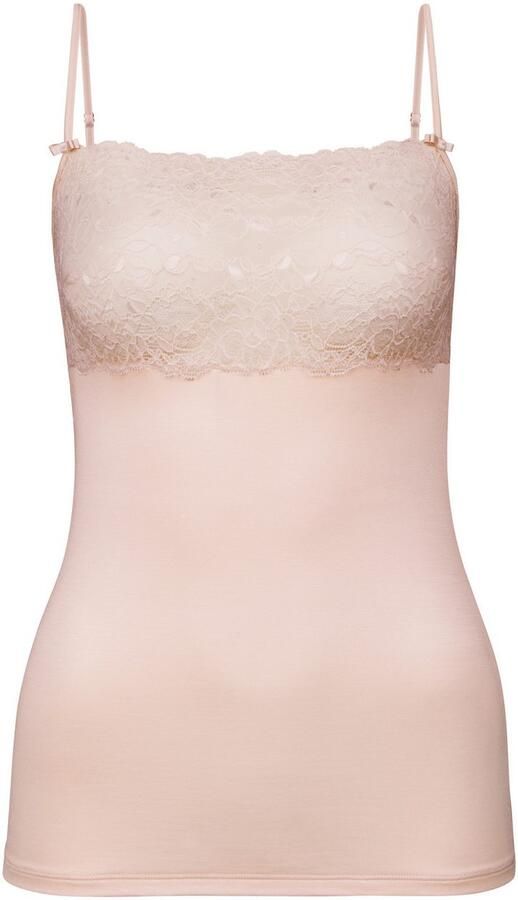 CALIDA Top met spaghettibandjes Sensual Secrets semi-transparant kant viscose-mix single jersey elastisch zacht - Foto 8