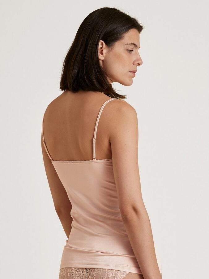 CALIDA Top met spaghettibandjes Sensual Secrets semi-transparant kant viscose-mix single jersey elastisch zacht - Foto 3
