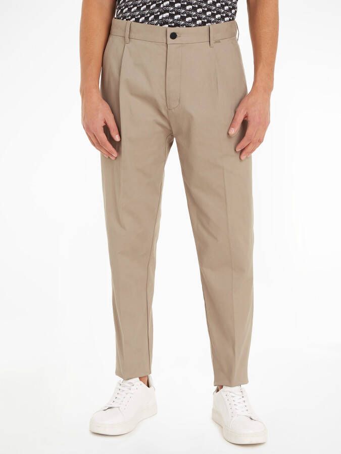 Calvin Klein Bandplooibroek MODERN TWILL TAPERED PLEAT