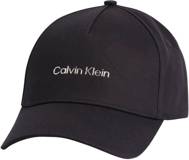 Calvin Klein Baseballpet met metalen logo Biologisch katoen Black Unisex