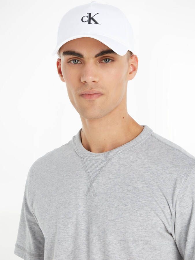 Calvin Klein Witte Archive Cap met Rubber Label White Heren