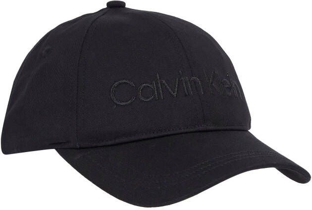 Calvin Klein Zwarte Logo Cap voor Vrouwen Black Dames