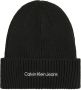 Calvin Klein Jeans Herfst Winter Katoenen Beanie Black - Thumbnail 1