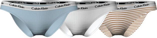 Calvin Klein Bikinibroekje in uni en gestreept (set 3 stuks Set van 3)