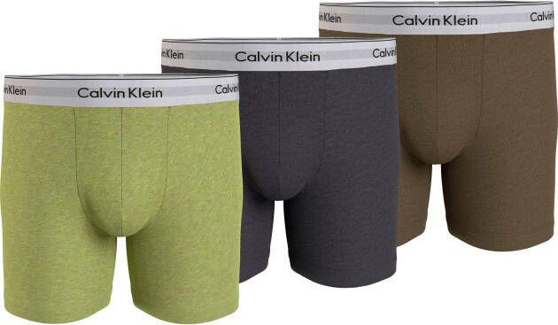 Calvin Klein Boxershort BOXER BRIEF 3PK met langere pijpen (3 stuks Set van 3)